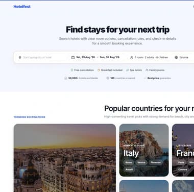 Hotelfest: Connections within a web service