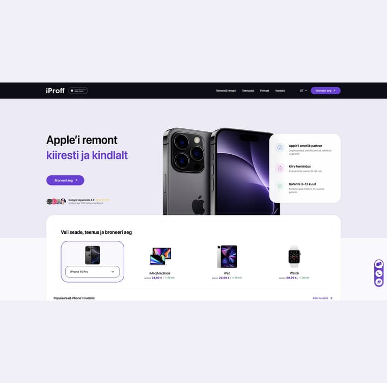 iProff: Verified repair-booking work