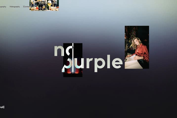 No Purple: Bold visual content for brands and events.