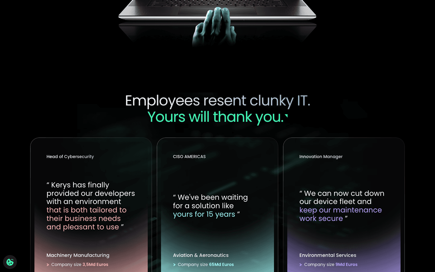 Раздел управления конечными устройствами Kerys Software