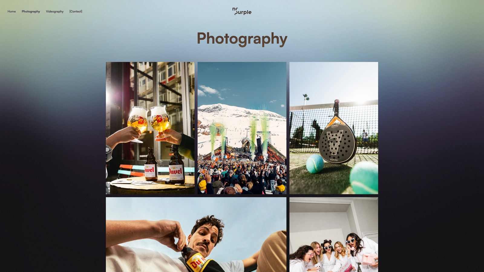 No Purple: Bold visual content for brands and events.