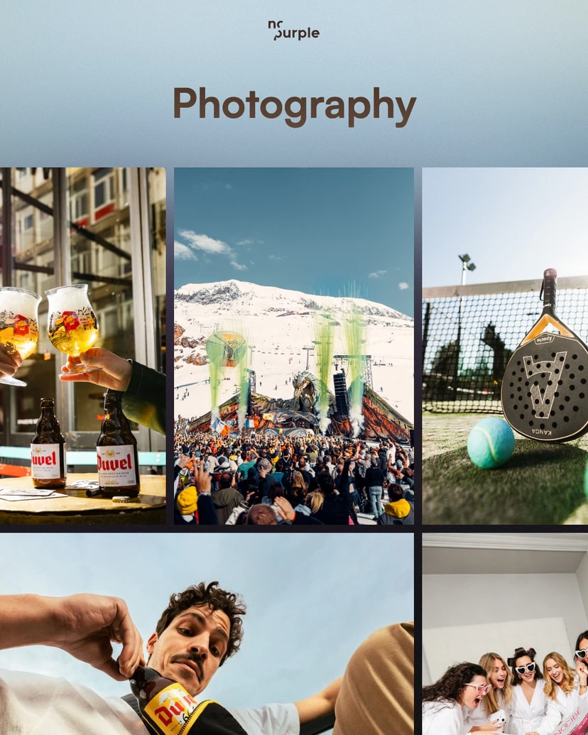 No Purple: Explore branded projects