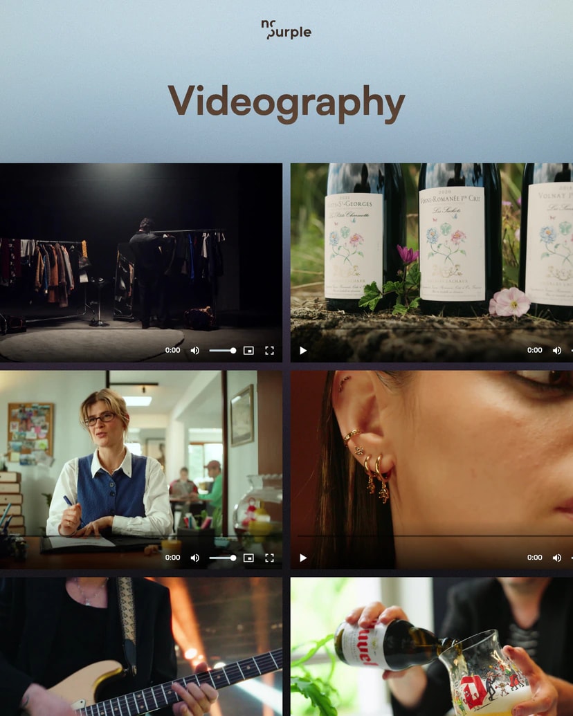 No Purple: Browse photo and video work