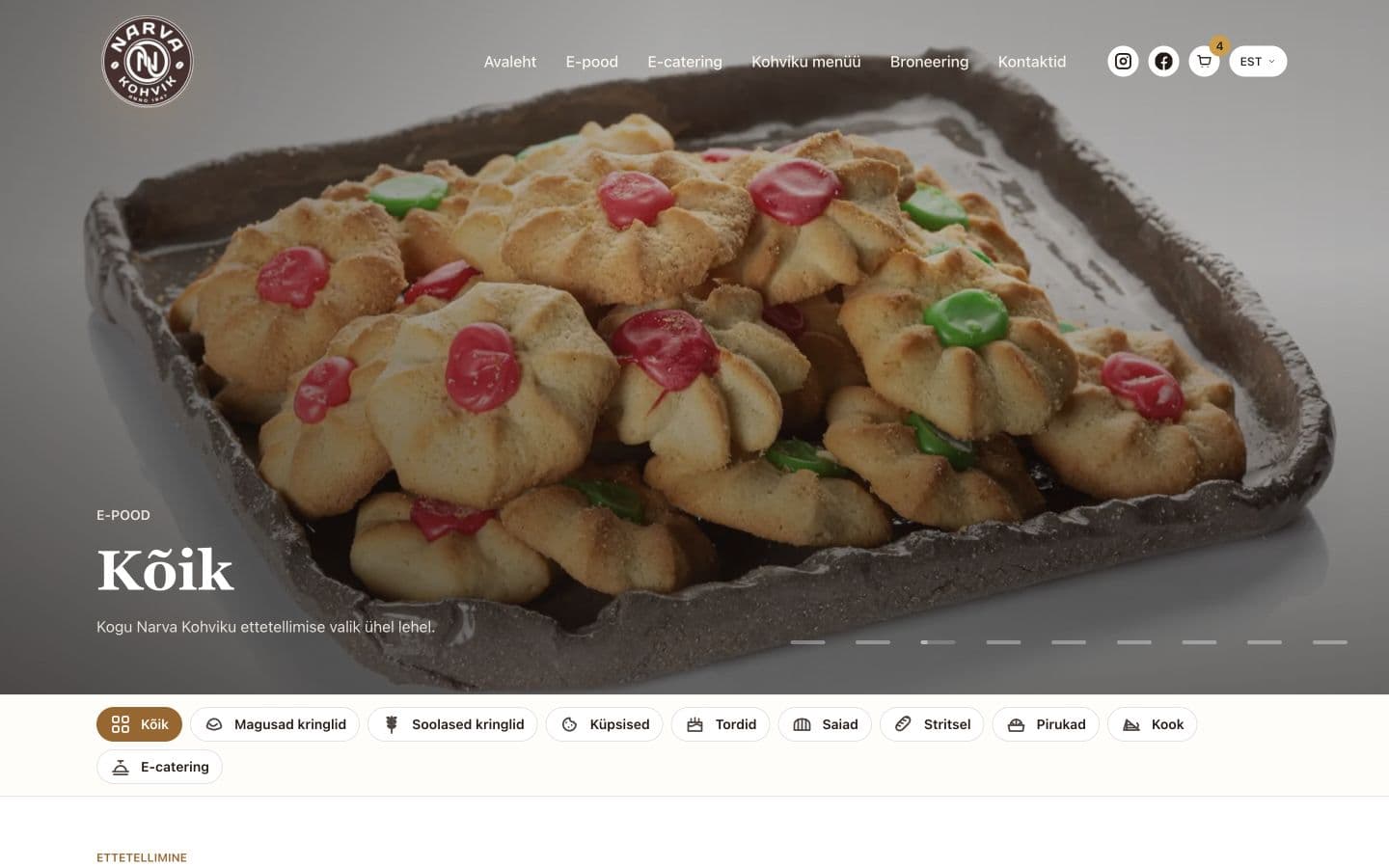Narva Kohviku tellimiskataloog
