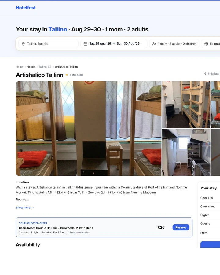 Hotelfest: View a hotel