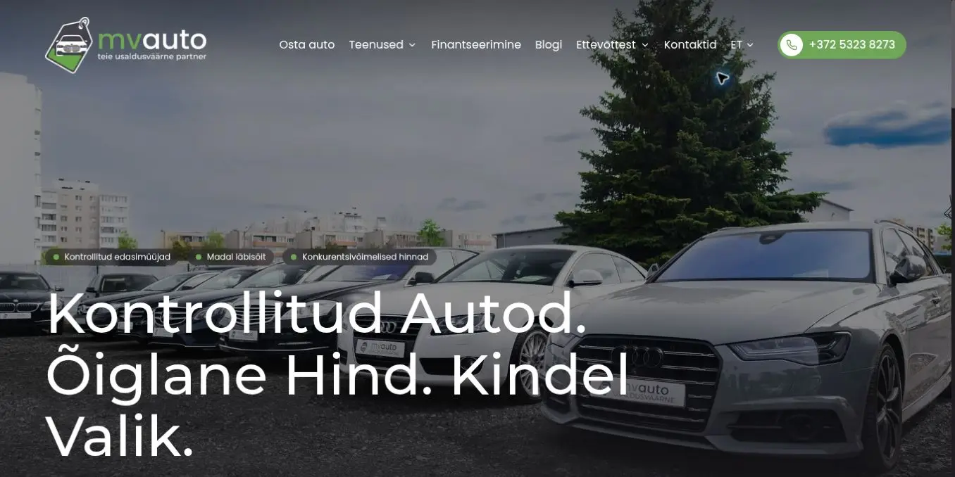 MVAuto: Leidke sobiv auto ja võtke edasimüüjaga ühendust.