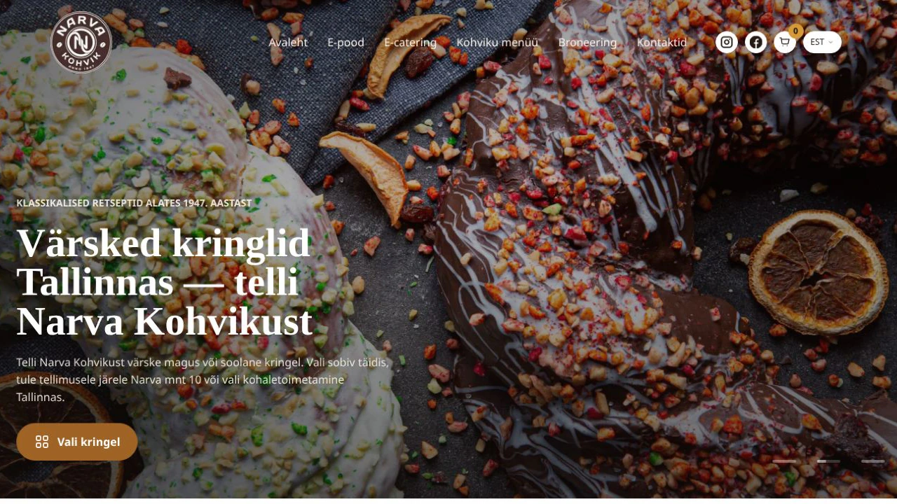Narva Kohvik: Choose your bakery favourites and order online.