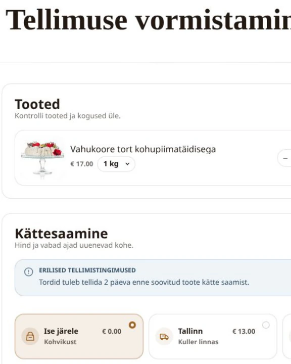 Narva Kohvik: Delivery or pickup