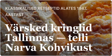Narva Kohvik: Choose your bakery favourites and order online.